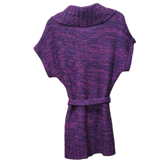 Sweater Project Women's Cowl Neck Cable Knit Tunic Sweater Tie Preppy Y2K 90s XL - Picture 2 of 8